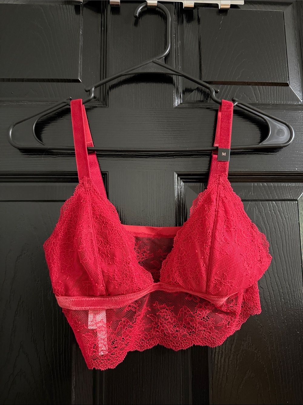 Victoria's Secret Red Lace Bralette with Longline Hem